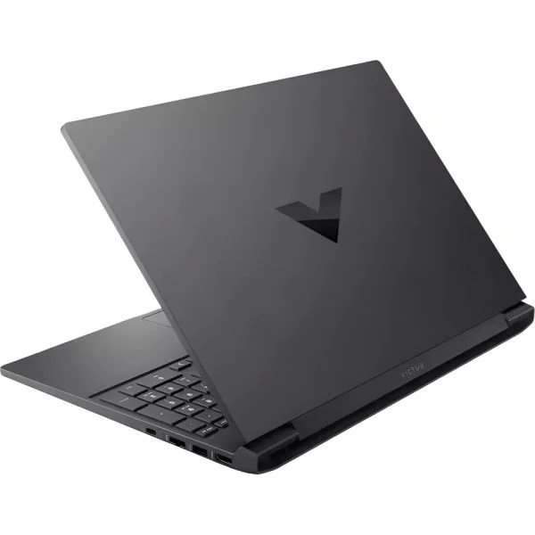 HP Victus 15 vista trasera con logo V